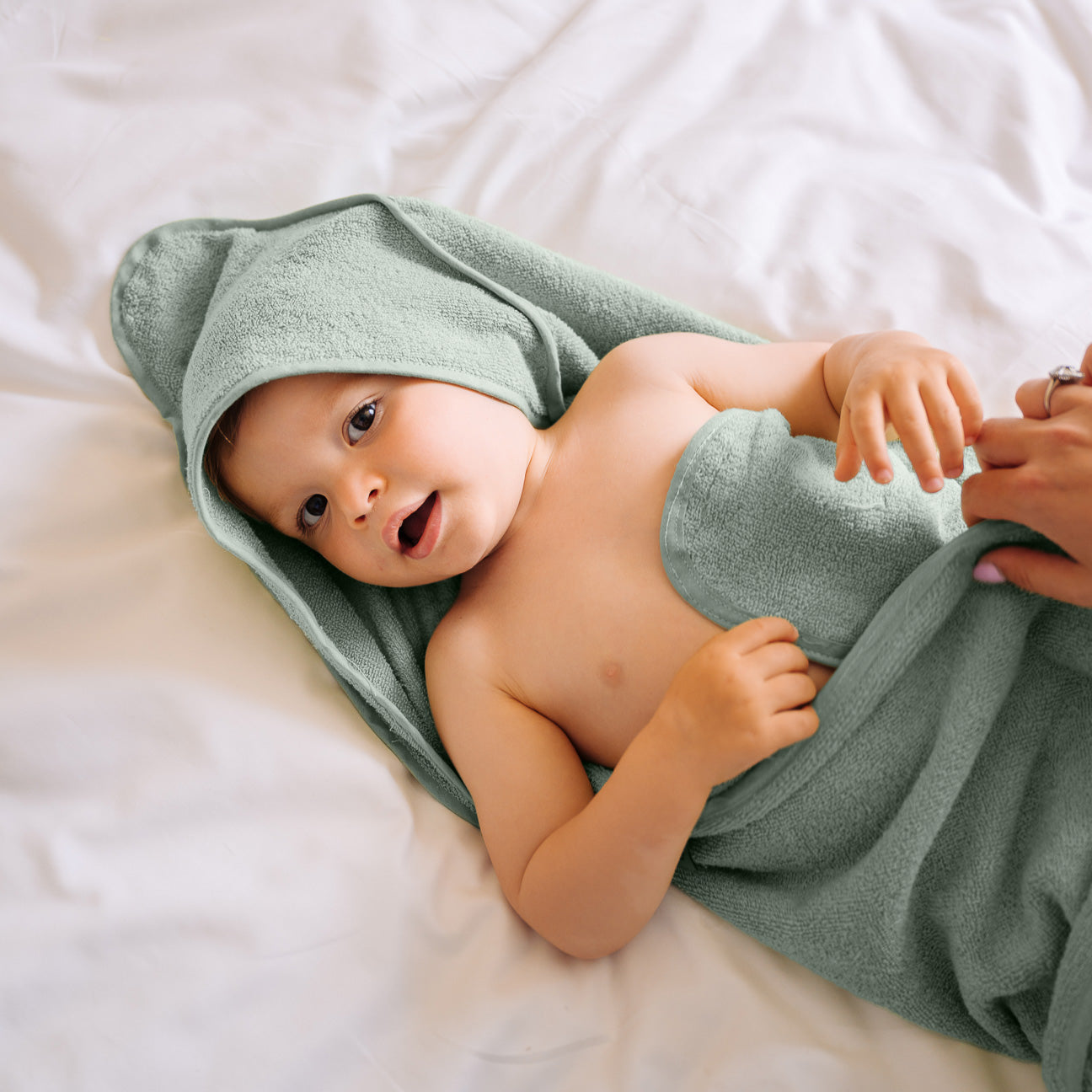 Asciugabimbo-Kids-Dalfilo-Taglia unica (0/2 anni)-Salvia-Cotone classico-Dalfilo IT