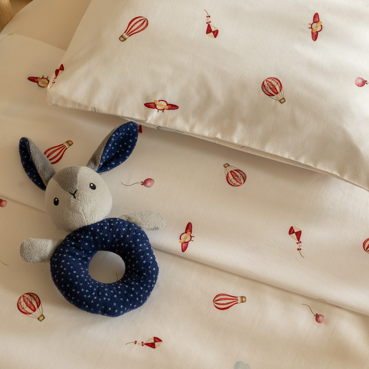 Completo lenzuola culla-Kids-Dalfilo-80x110 cm-Tra le nuvole-Percalle-Dalfilo IT