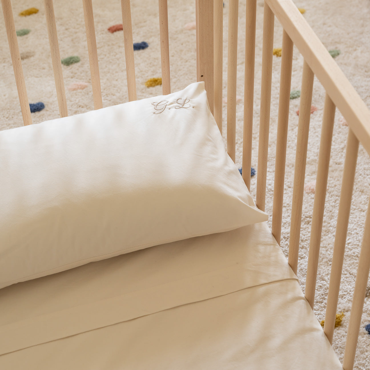 Completo lenzuola lettino-Kids-Dalfilo-60x130 cm-Crema-Percalle-Dalfilo IT