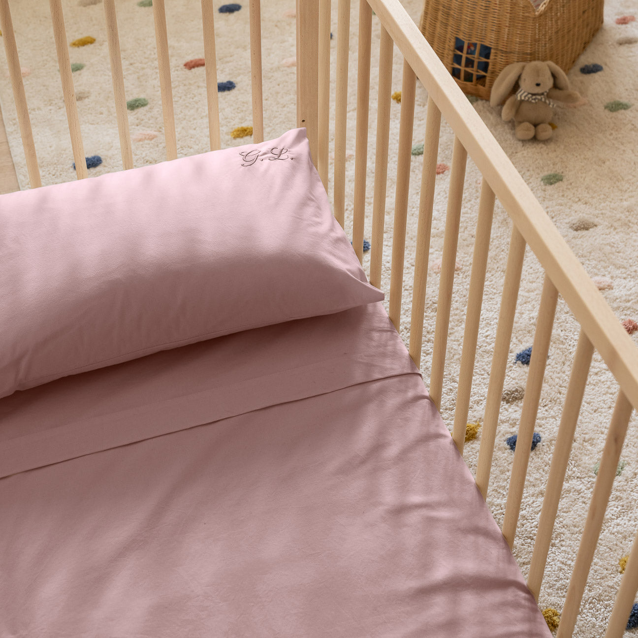 Completo lenzuola lettino-Kids-Dalfilo-60x130 cm-Malva-Percalle-Dalfilo IT