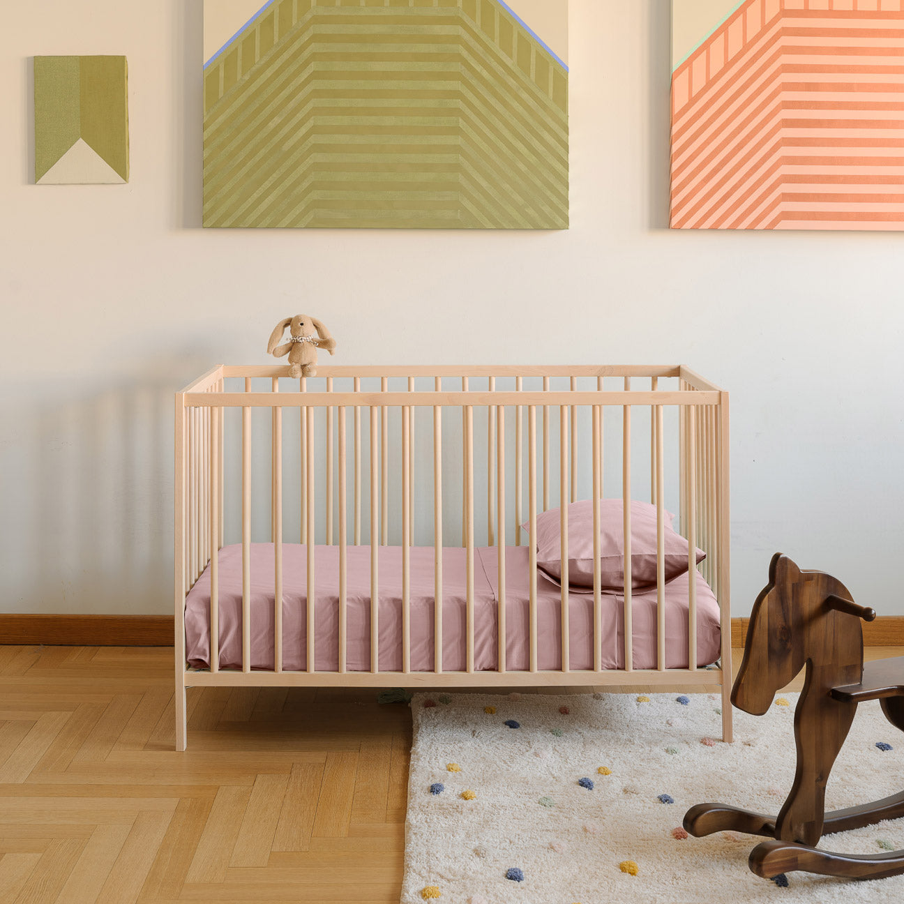 Completo lenzuola lettino-Kids-Dalfilo-60x130 cm-Malva-Percalle-Dalfilo IT