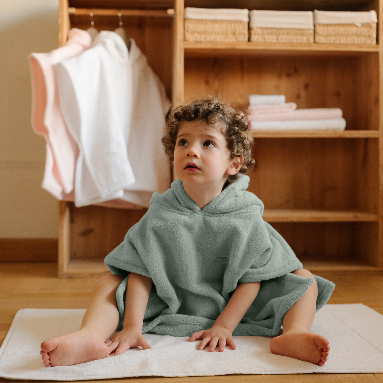 Poncho-Kids-Dalfilo-Taglia unica-Salvia-Cotone classico-Dalfilo IT