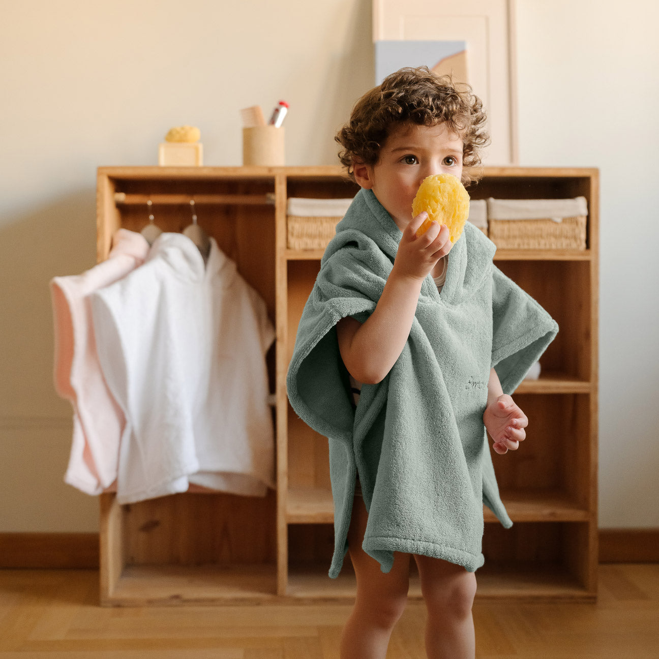 Poncho-Kids-Dalfilo-Taglia unica-Salvia-Cotone classico-Dalfilo IT