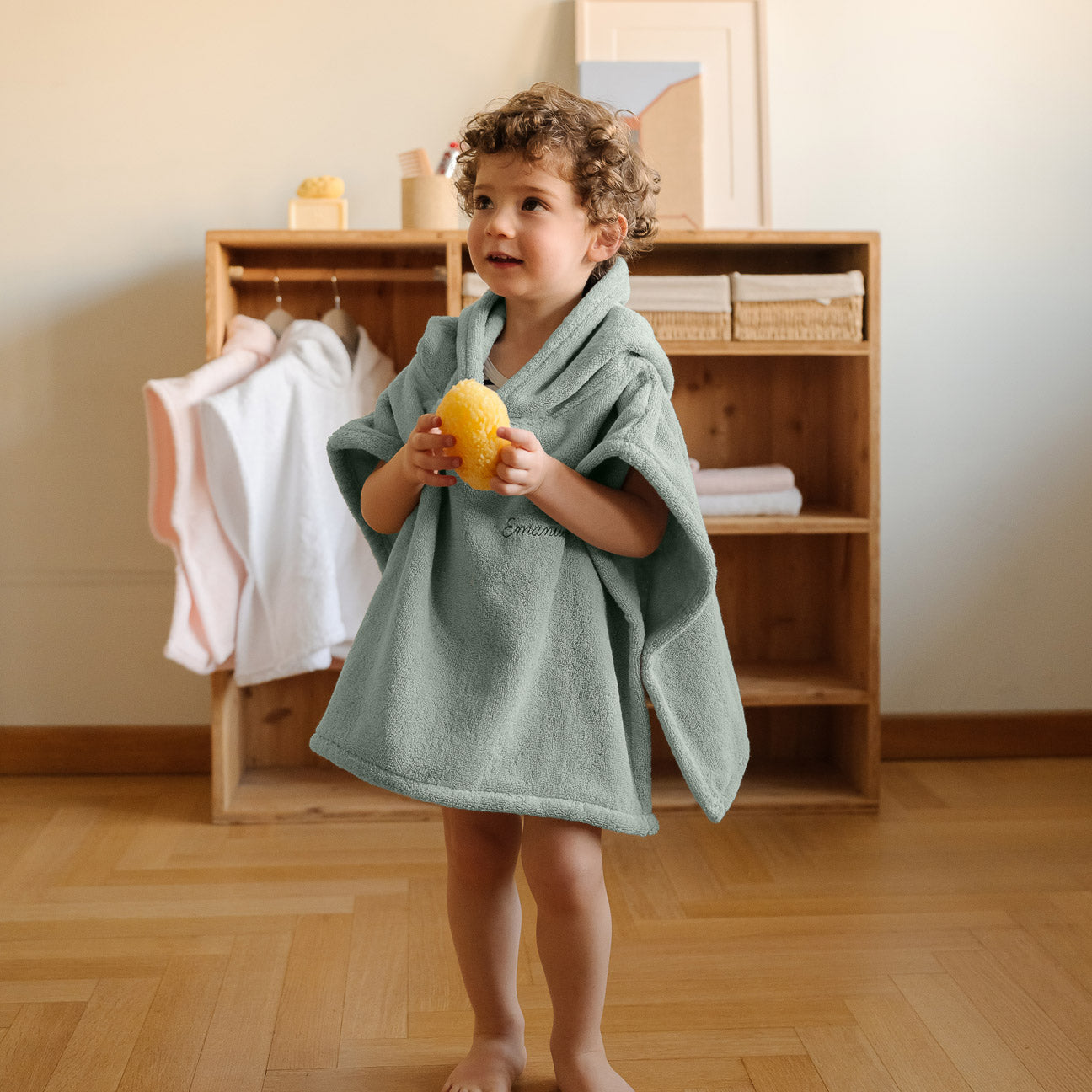 Poncho-Kids-Dalfilo-Taglia unica-Salvia-Cotone classico-Dalfilo IT