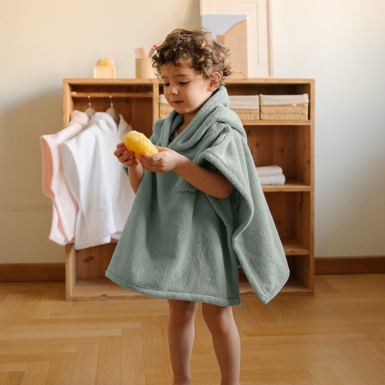 Poncho-Kids-Dalfilo-Taglia unica-Salvia-Cotone classico-Dalfilo IT