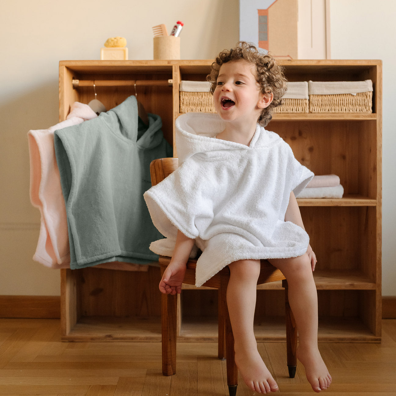 Poncho-Kids-Dalfilo-Taglia unica-Bianco Cotone-Cotone classico-Dalfilo IT