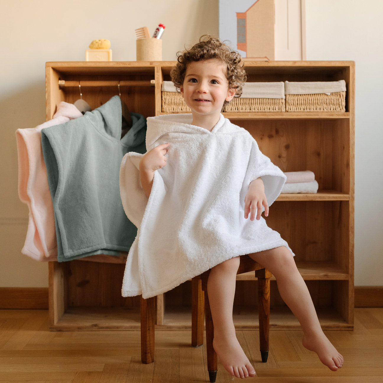 Poncho-Kids-Dalfilo-Taglia unica-Bianco Cotone-Cotone classico-Dalfilo IT
