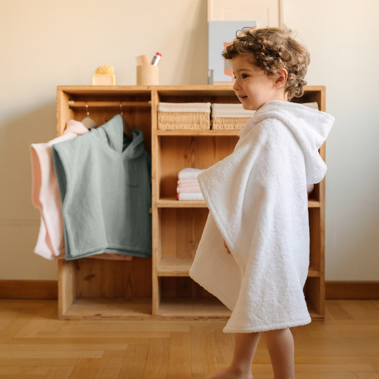 Poncho-Kids-Dalfilo-Taglia unica-Bianco Cotone-Cotone classico-Dalfilo IT