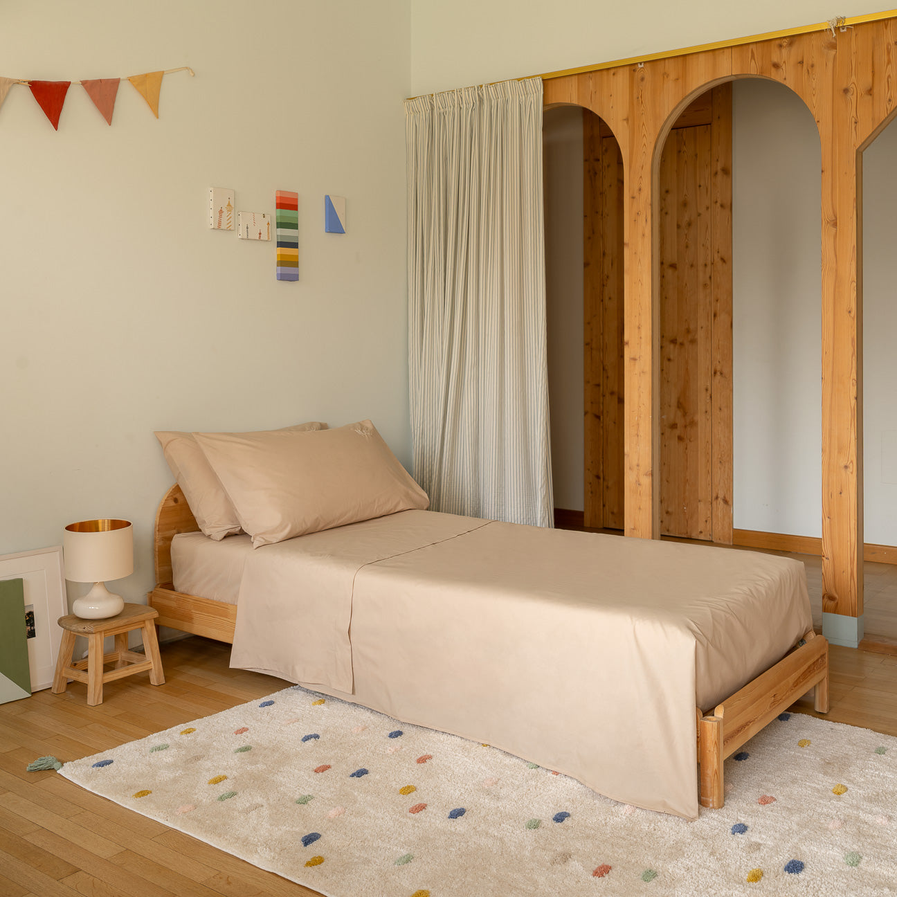 Completo lenzuola bimbi-bedding-sets-Dalfilo-1 PIAZZA (80x190 cm)-Marrone Caffelatte-Percalle-Dalfilo IT