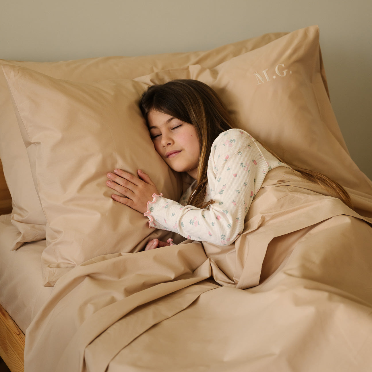 Completo lenzuola bimbi-bedding-sets-Dalfilo-1 PIAZZA (80x190 cm)-Marrone Caffelatte-Percalle-Dalfilo IT