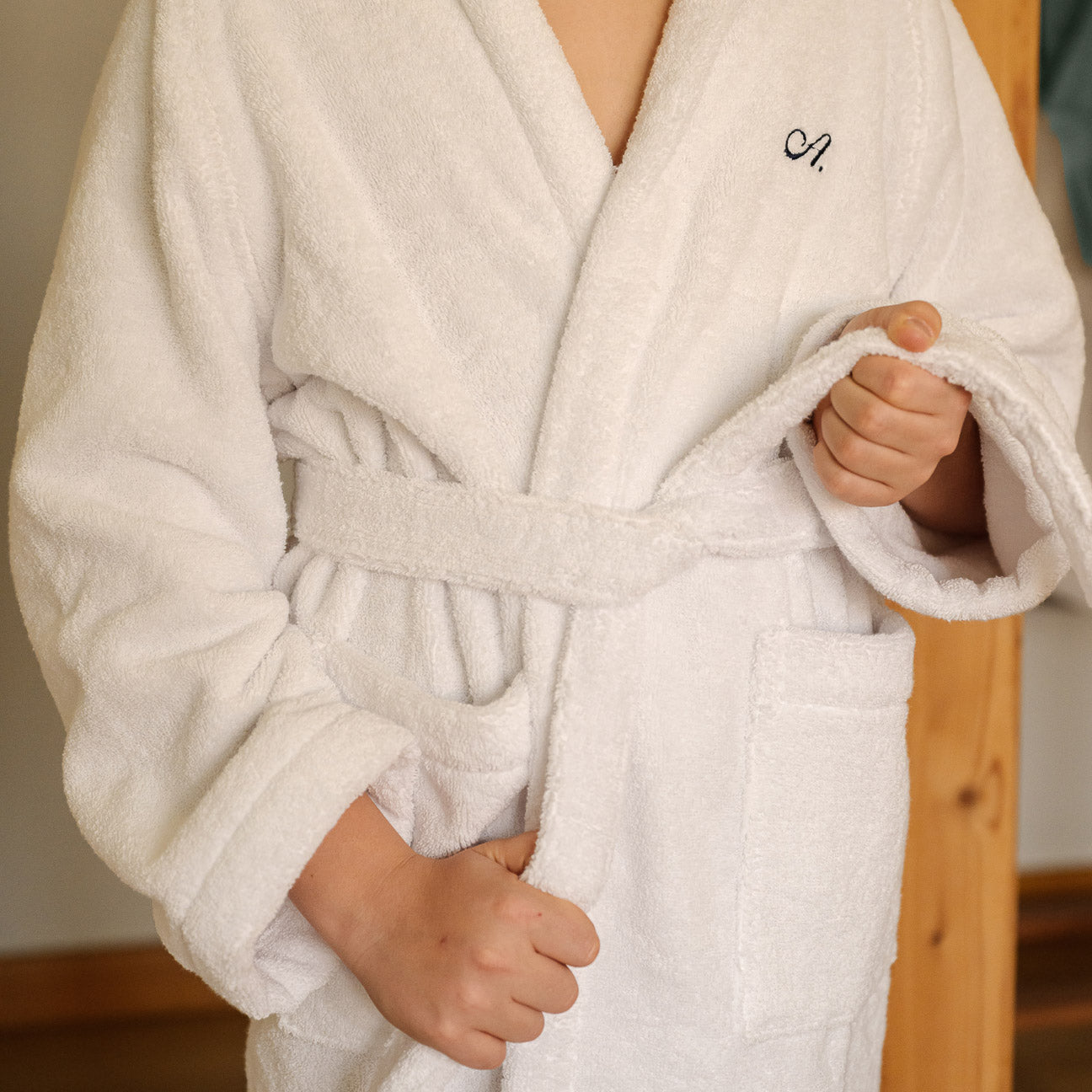 Accappatoio bimbi con cappuccio-Bath-Dalfilo-4-6 anni-Bianco Cotone-Cotone classico-Dalfilo IT