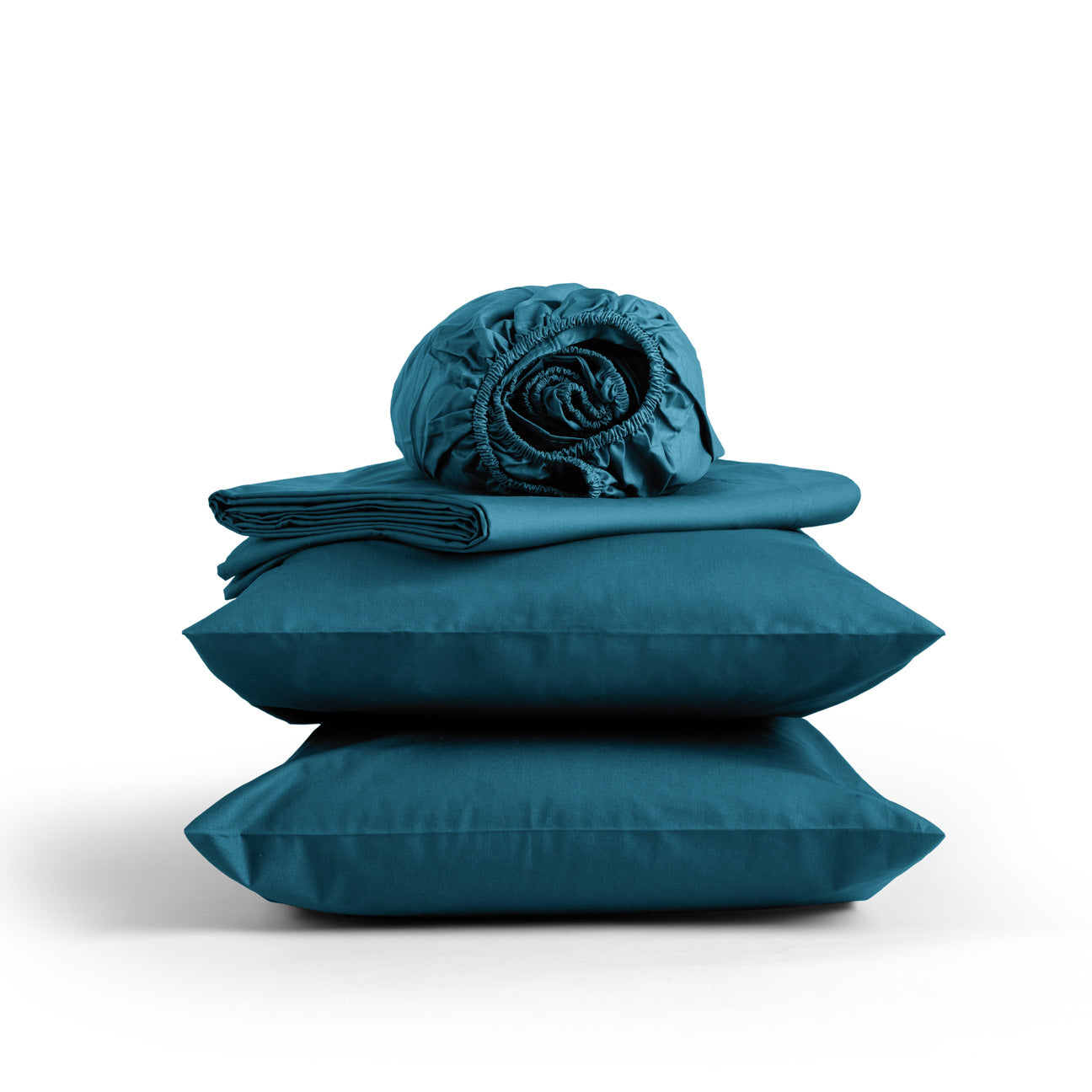 Completo lenzuola bimbi-bedding-sets-Dalfilo-1 PIAZZA (80x190 cm)-Blu Petrolio-Percalle-Dalfilo IT