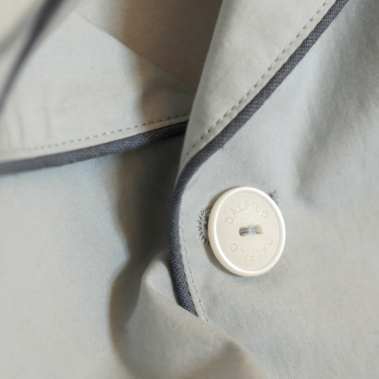 Pigiama in percalle lavato-Pajamas-Dalfilo-XS-Grigio perla-Percalle lavato-Dalfilo IT