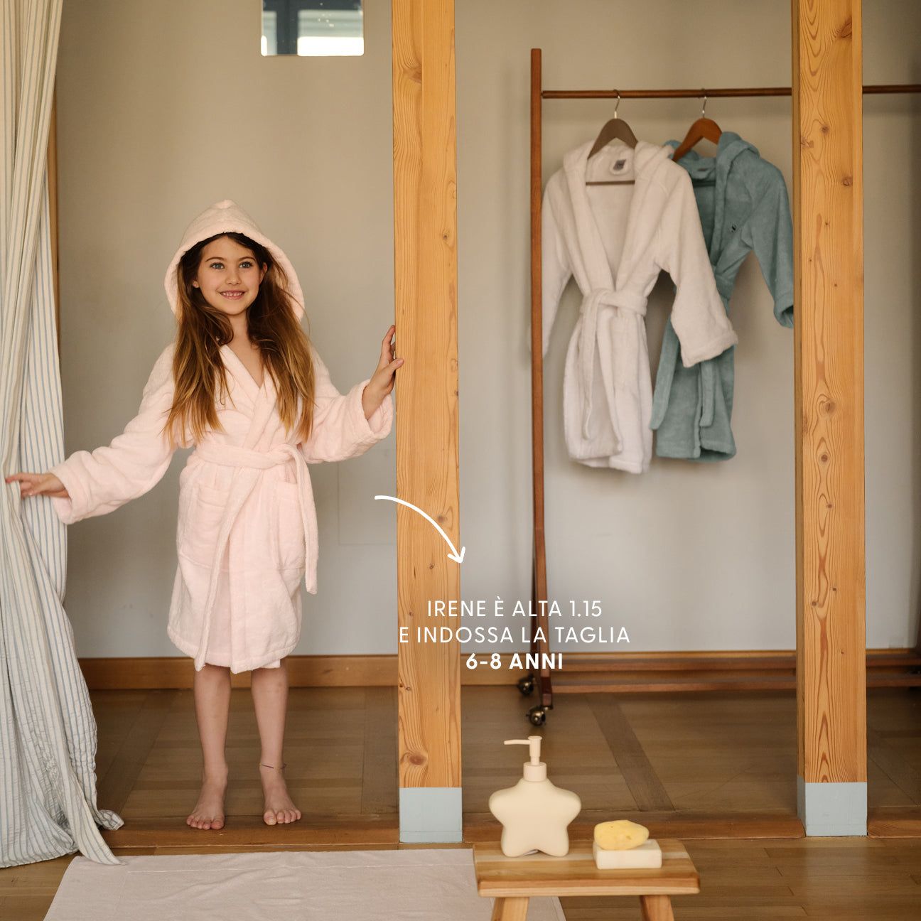 Accappatoio bimbi con cappuccio-Bath-Dalfilo-4-6 anni-Rosa Ciliegio-Cotone classico-Dalfilo IT