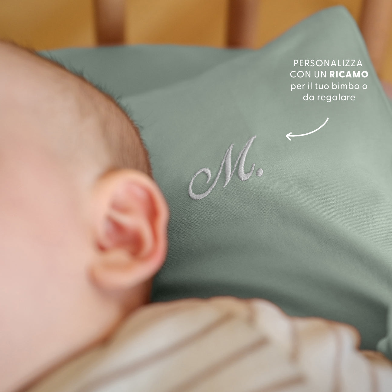 Completo lenzuola culla-Kids-Dalfilo-80x110 cm-Salvia-Percalle-Dalfilo IT
